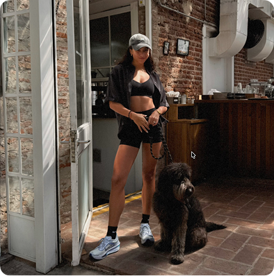 Palu Malerba with her dog Tucker