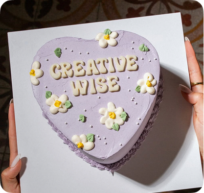 CreativeWise heart cake