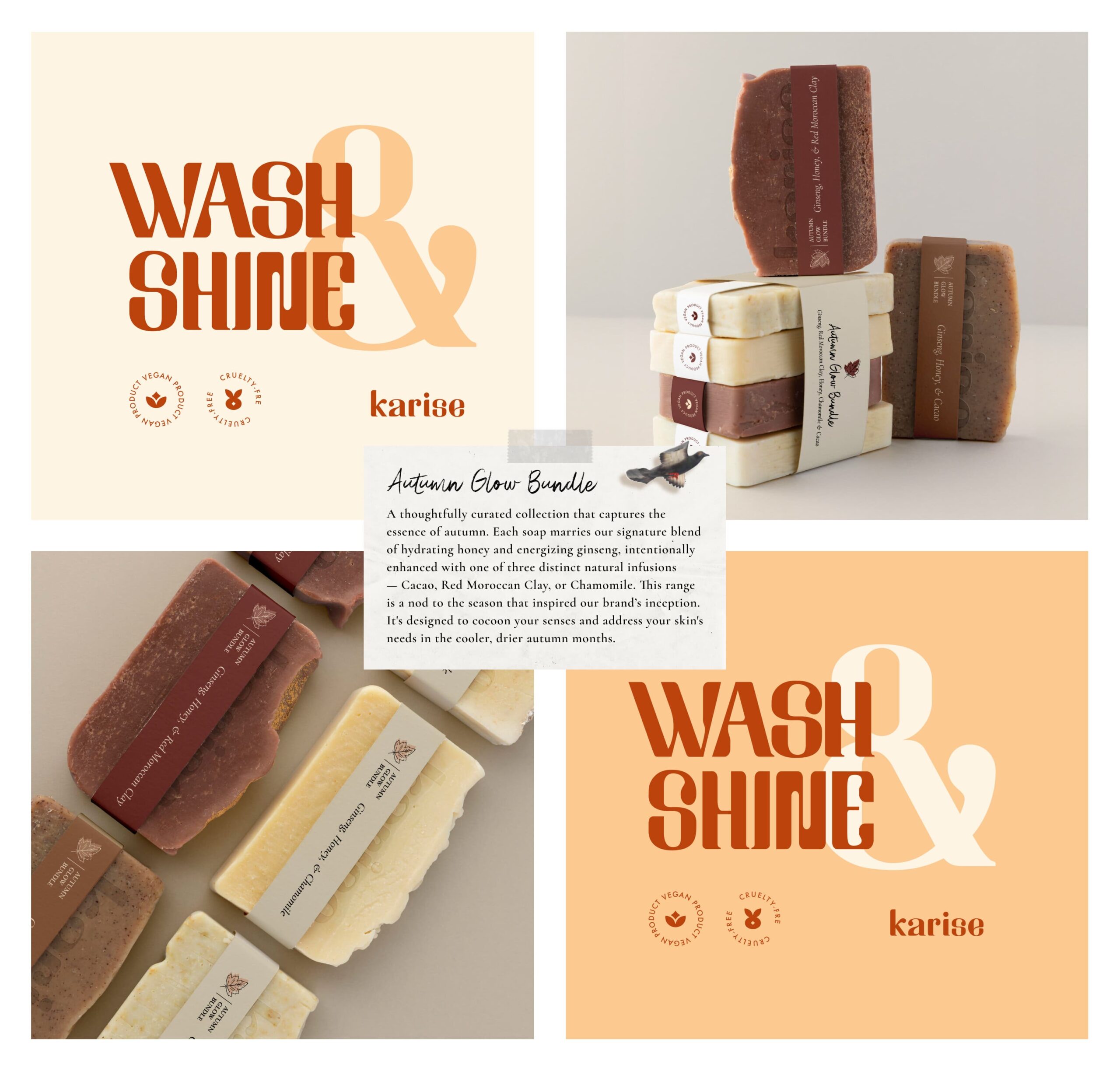 Karise Wash & Shine brand collateral