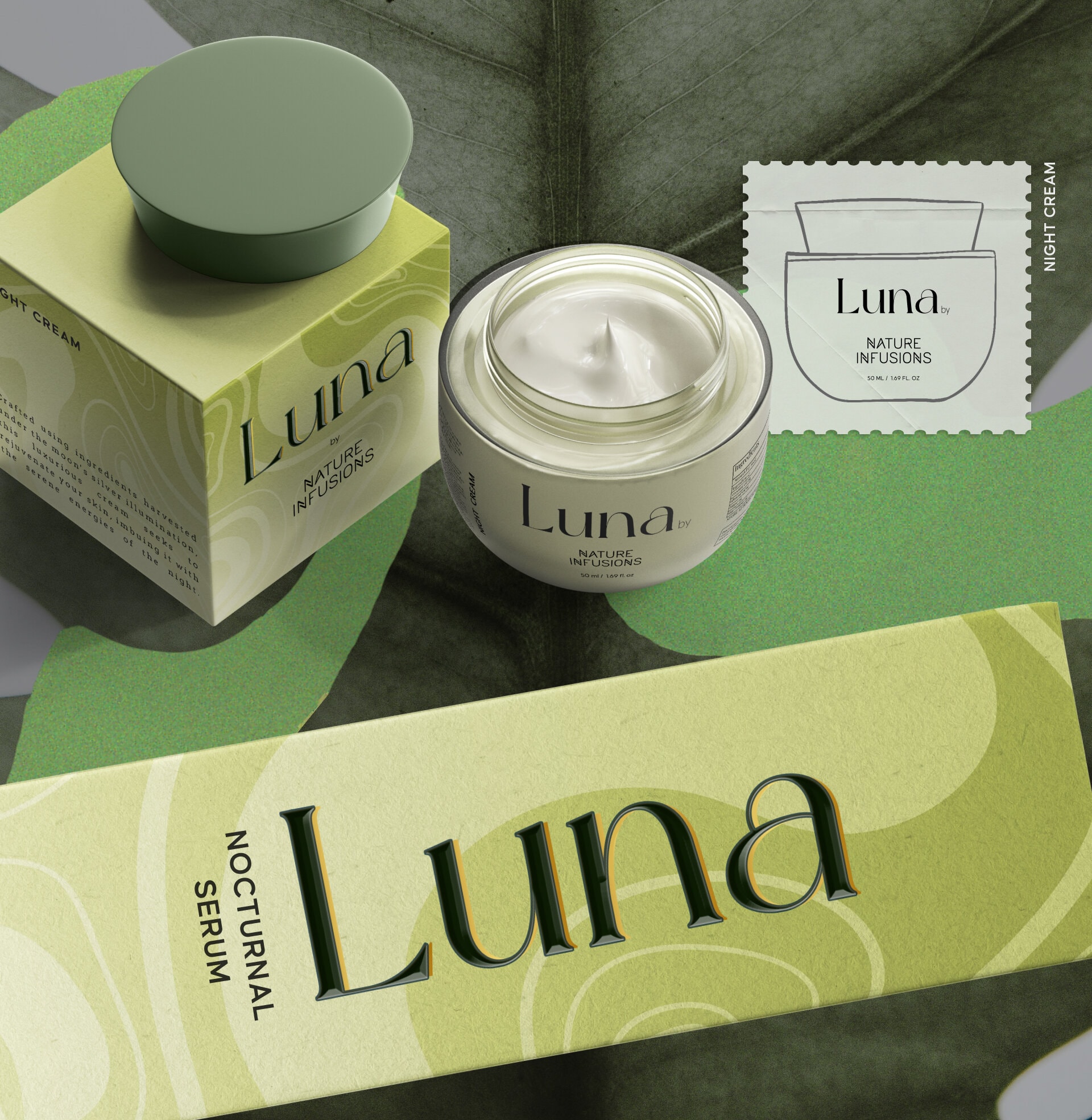 Luna night cream packaging