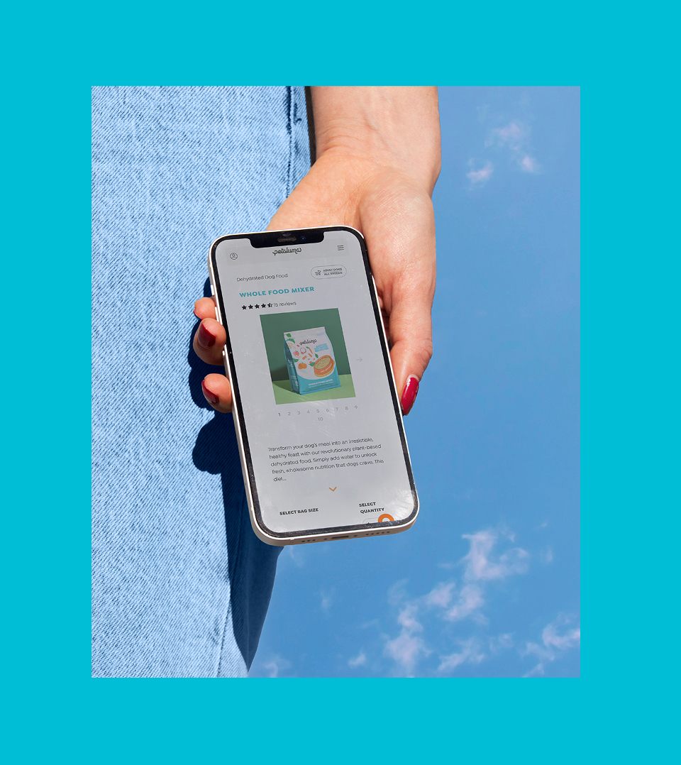 Petaluma website mobile mockup