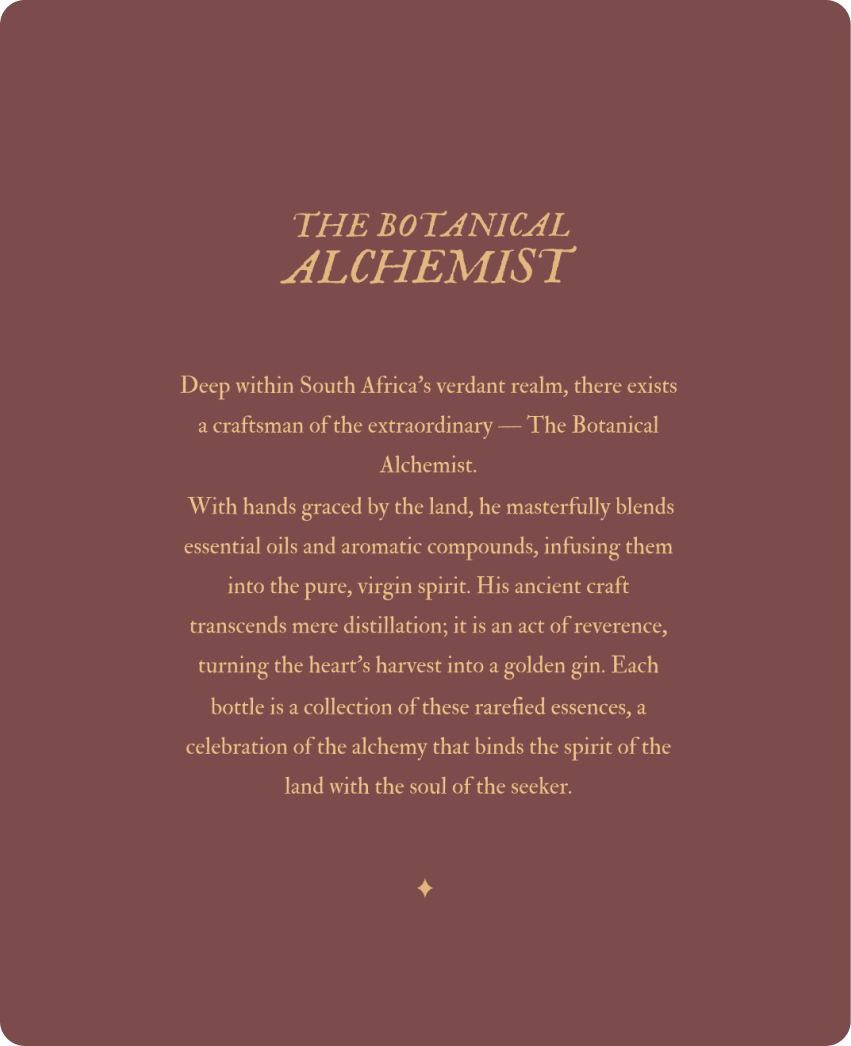 The Botanical Alchemist — AI-generated campaign portrait pairing model and gin cocktail